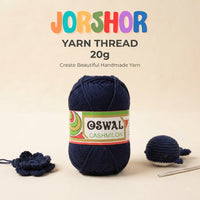 Oswal Cashmilon Yarn Thread – 20g ( Dark Naevi Blue Colour )