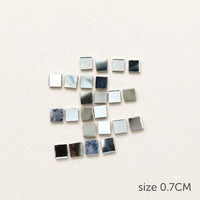 Mini Square Mirror Pieces 0.7 cm | Tiny Glass Mosaic Mirrors for Resin Art, Jewellery, Mosaic & DIY Craft