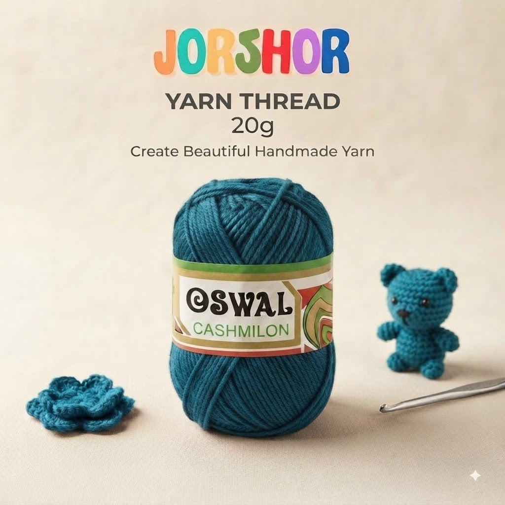 Oswal Cashmilon Yarn Thread – 20g ( Deep Sea Green Colour )