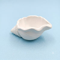 Concrete Seashell Bowl – Handmade Cement Conch Shell Trinket Dish & Candle Holder