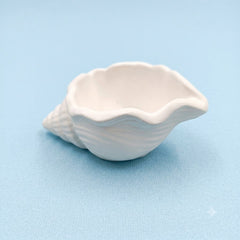 Concrete Seashell Bowl – Handmade Cement Conch Shell Trinket Dish & Candle Holder