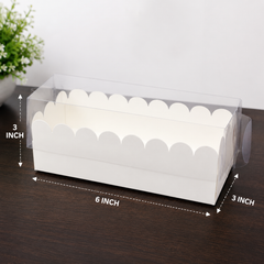 Big box with transparent PVC lid 6x3 inch pack of 10 for chocolates, cookies, dry fruits, return gifts, hampers and premium gift packaging