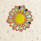 Yellow Mandala Flower Patch – Handmade Beaded Applique with Mirror Work & Pearl Border for Rakhi, Thali & Hamper Decor