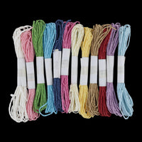 Multi Colour Twisted Paper Thread for Crafts & DIY (pack of 12pcs)