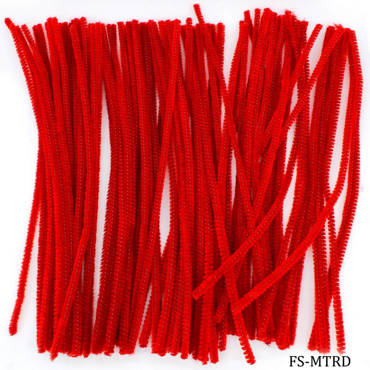 Pipe Cleaners for Crafts Red Color Pack of 100 JG