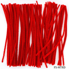 Pipe Cleaners for Crafts Red Color Pack of 100 JG