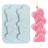 Heart wave candle mould