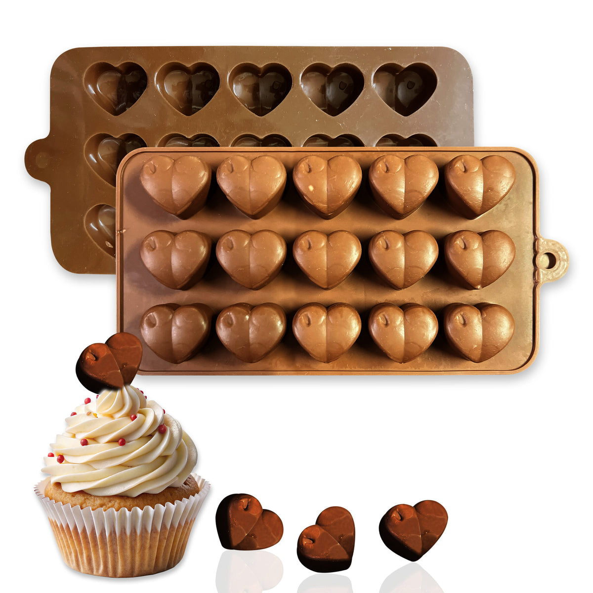15 cavity heart chocolate / candle mould