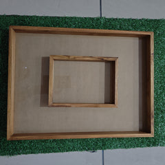 12x16 DUAL ACRYLIC TEAK WOOD FRAME