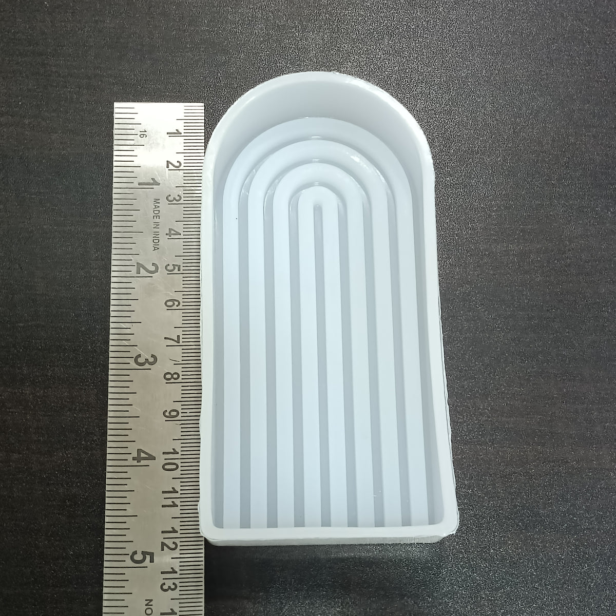 Semi Oval rainbow shape candle mould