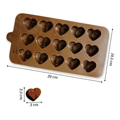 15 cavity heart chocolate / candle mould