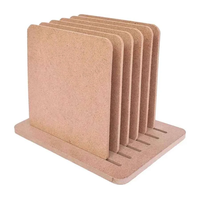4 Inch Tea Coaster MDF with Stand for Resin Art & DIY Craft