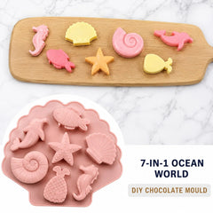 7 in 1 ocean animal silicon mould